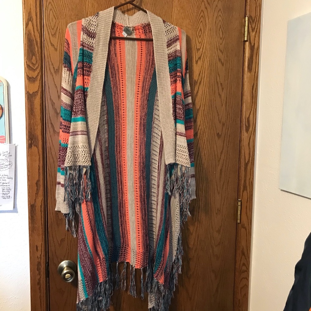 Multicolor Long Cardigan